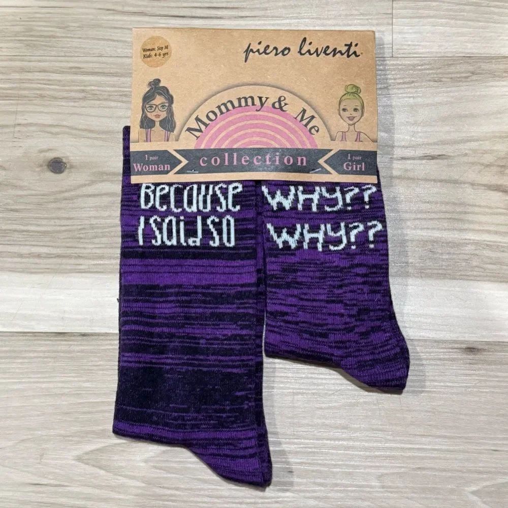 NEW Piero Liventi Set of Mommy and Me Socks